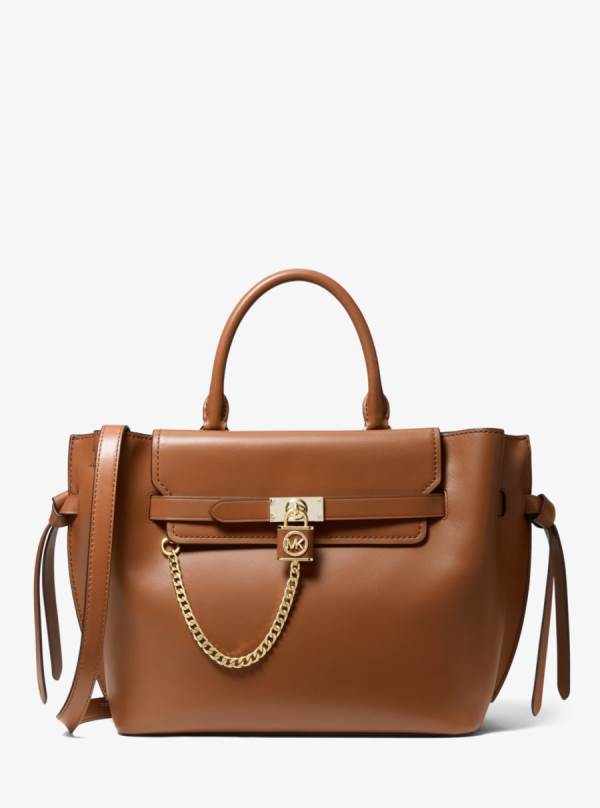 Damske Satchel Taske Michael Kors Hamilton Legacy Large Leather Belted Hnede - Kabelky Michael Kors Lacne | JAHVE-5472